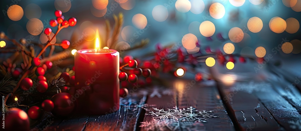 Poster Christmas ambiance background. with copy space image. Place for adding text or design