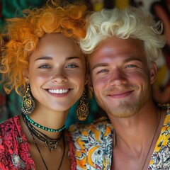 portrait of smiling couple 