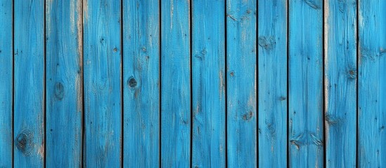 Obraz premium Front view of a blue wooden background Copy space Texture or background