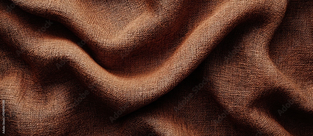 Poster fabric texture close up of a brown textile pattern background with copyspace for text decoration