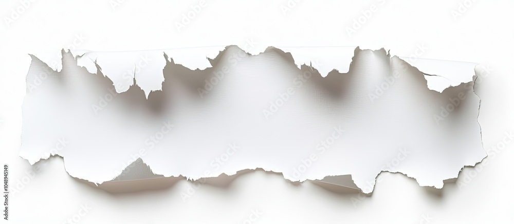 Aufkleber Torn paper set against a white background with a clipping path. with copy space image. Place for adding text or design
