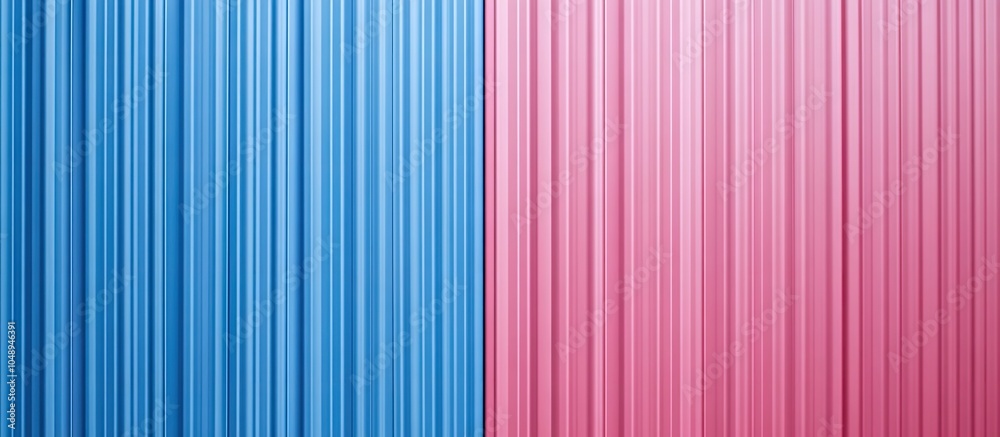 Poster Blue and pink corrugated paper texture suitable for a background Bright colors with copy space for adding text or objects