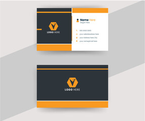 Corporate business card design template. Vector design.