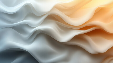 Obraz premium Flowing Abstract Waves in Warm and Cool Tones with Soft Movement 