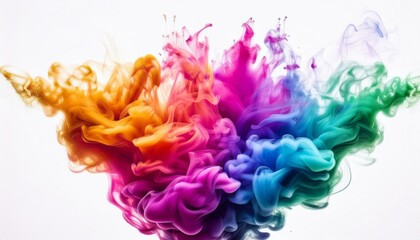 Obraz premium Explosión de humo multicolor