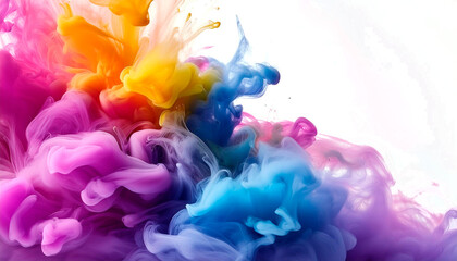 Fototapeta premium Explosión de humo multicolor