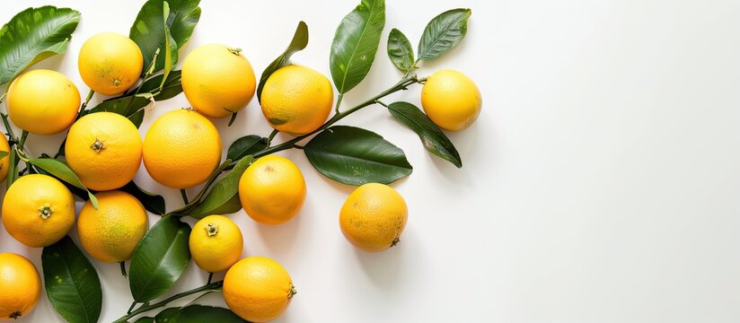Citrons clustered on a white background Sechium edule Copy space