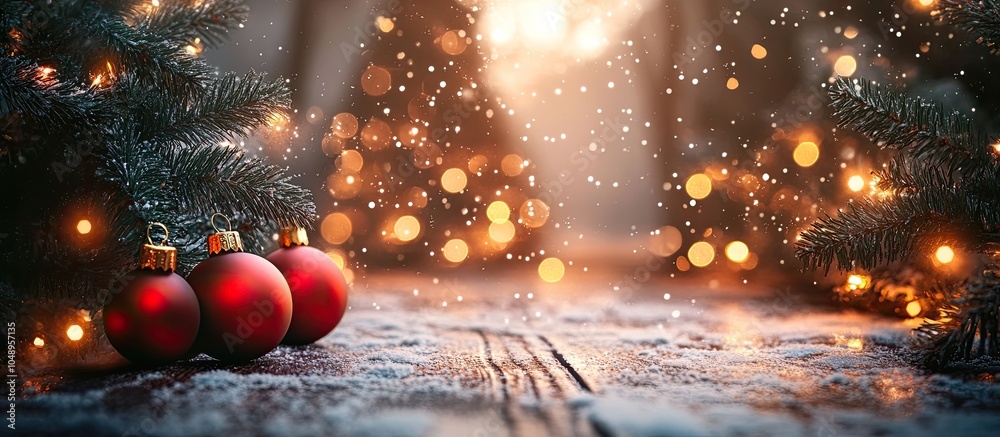 Aufkleber christmas backdrop featuring light spots and bokeh effects. with copy space image. place for adding 