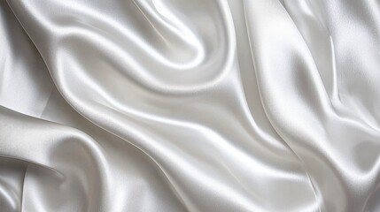 Obraz premium Smooth White Satin Fabric Texture for Design Use