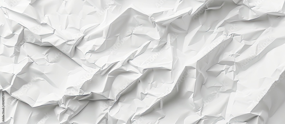 Fototapete white wrinkled paper texture background. with copy space image. place for adding text or design