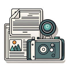 Set of camera collision emoticon. cartoon style