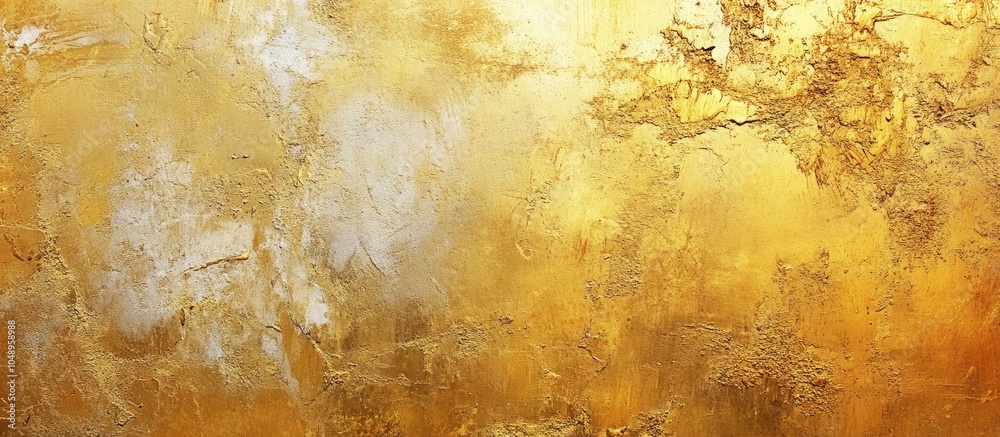 Aufkleber gold painted concrete wall background and texture. with copy space image. place for adding text or d
