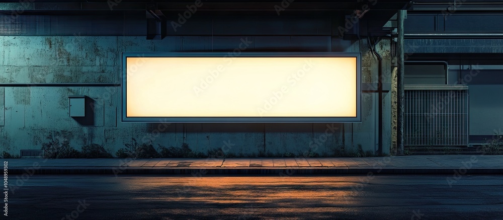 Poster Large empty billboard on a street wall with banners allowing space to add your own text. with copy space image. Place for adding text or design