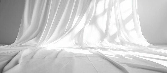 Obraz premium Flash on a white backdrop in the Photo Studio equipment. with copy space image. Place for adding text or design
