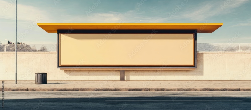 Aufkleber Large empty billboard on a street wall banners allowing space for your own text. with copy space image. Place for adding text or design