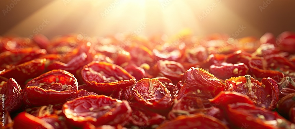 Aufkleber dried tomatoes in the sun. with copy space image. place for adding text or design