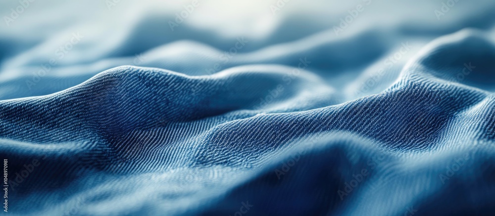 Aufkleber Close up of jeans fabric texture with a softly blurred background wallpaper. with copy space image. Place for adding text or design