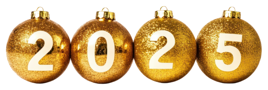 PNG Gold decorations holiday text.