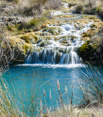 Waterfall in Lagunas de Ruidera, Ciudad Real, Castilla-la Mancha, Spain