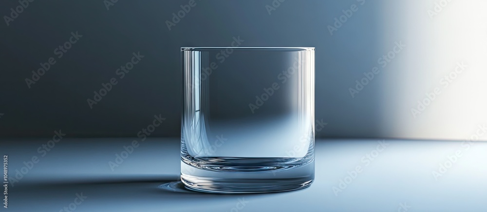 Aufkleber empty transparent glass. with copy space image. Place for adding text or design