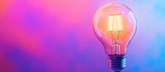 light bulb set against a vibrant background eco energy concept ideas energy resources economy finances. with copy space image. Place for adding text or design