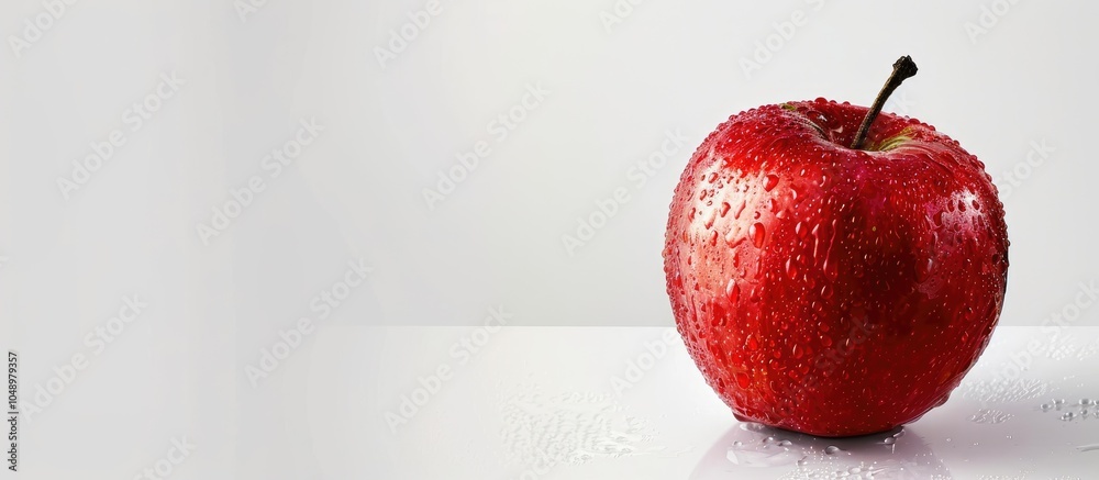Aufkleber red apple and the copyspace in the white