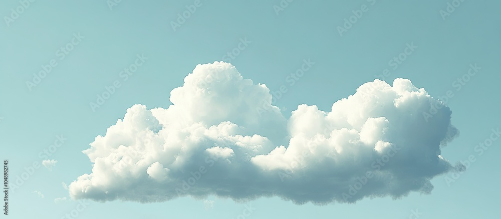 Aufkleber Soft cloud against a blue sky. with copy space image. Place for adding text or design