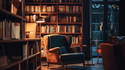 Serene Luxury Office Space with Cozy Reading Nook