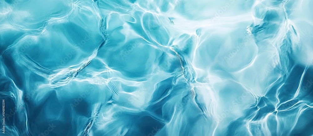 Poster Swimming pool water surface Abstract backdrop Long banner. with copy space image. Place for adding text or design