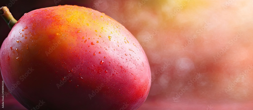 Fototapete red mango fruit. with copy space image. place for adding text or design