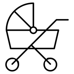  Baby carriage  icon, vector illustration