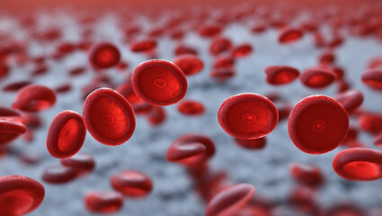 Close-up view of many small, reddish-purple rod-shaped structures.

