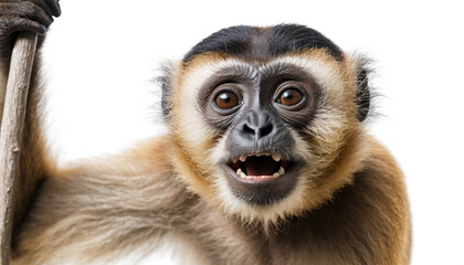 Obraz premium Gibbon on white background isolated