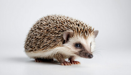 Obraz premium Hedgehog on white background isolated