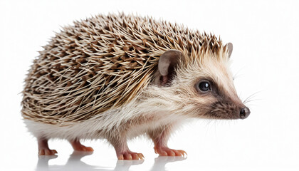 Fototapeta premium Hedgehog on white background isolated