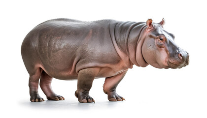 Obraz premium Hippo on white background isolated