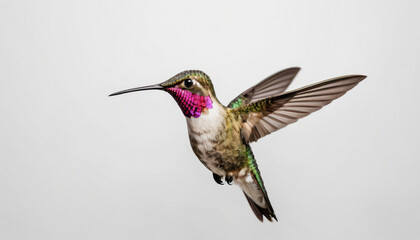 Fototapeta premium Hummingbird on white background isolated