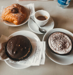cup of coffee and donuts 
