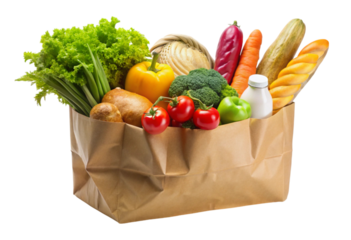 groceries in a basket