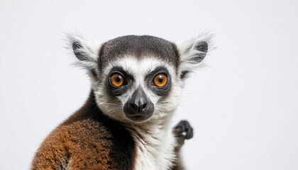 Obraz premium Lemur on white background isolated 