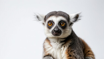 Obraz premium Lemur on white background isolated 