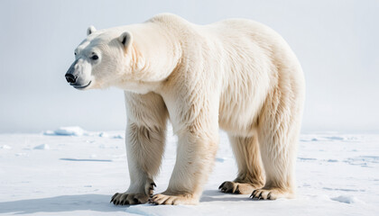 Naklejka premium Polar Bear on white background isolated 