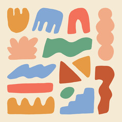 colorful organic abstract shape vector	
