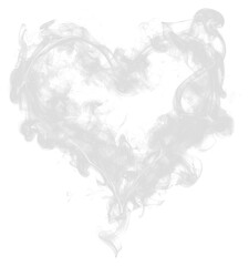 Obraz premium PNG The isolated heart shape minimal smoke effect chandelier lamp.