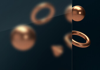 Interface presentation mockup Glass morphism style mockup template