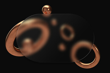 Interface presentation mockup Glass morphism style mockup template