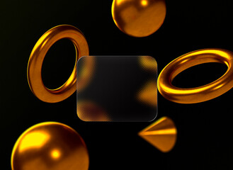 Interface presentation mockup Glass morphism style mockup template