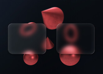 Interface presentation mockup Glass morphism style mockup template