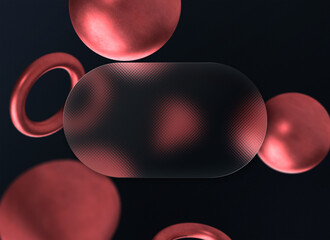 Interface presentation mockup Glass morphism style mockup template