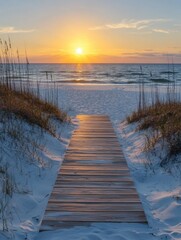 Obraz premium Serene Beach Sunset